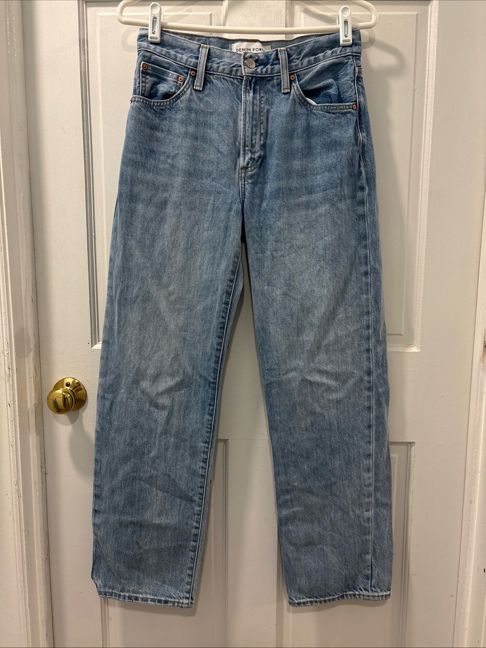 Aritzia Denim Forum Women’s The 90s Marlo Hi-Rise Baggy Jeans Size 25 Light Wash - Picture 2 of 8